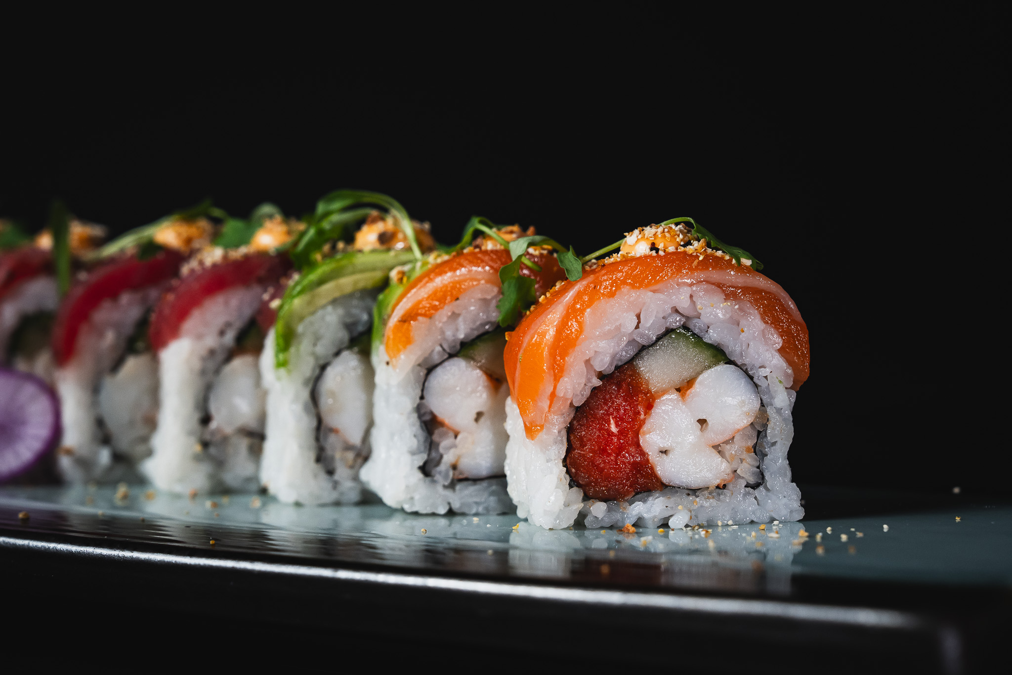 Cloak & Petal sushi rolls — premium maki and nigiri in Little Italy San Diego